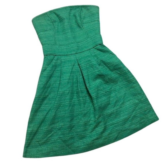 Banana Republic | Dresses | Banana Republic Woven Strapless Green Dress  Size | Poshmark
